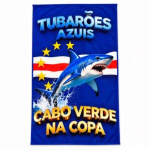Napkin "Tubarões Azuis - Cabo Verde na Copa" - 58 x 40 cm